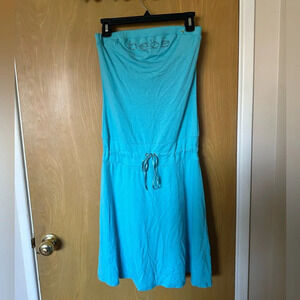 bebe Y2K strapless blue dress in women’s size medium